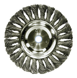 Weiler® 6" X 5/8" - 1/2" Dualife™ Steel Knot Wire Wheel Brush