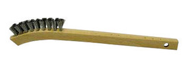 Weiler® 2 1/4" Crimped Aluminum Scratch Brush With Wood Handle Handle