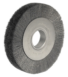 Weiler® 8" X 2" Trulock™ Steel Crimped Wire Wheel Brush