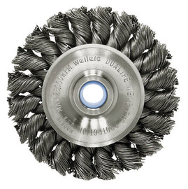 Weiler® 3" X 1/2" - 3/8" Dualife™ Steel Knot Wire Wheel Brush