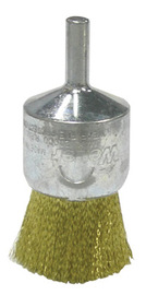 Weiler® 1" X 1/4" Brass Crimped Wire End Brush