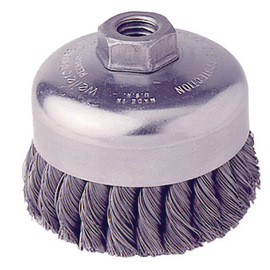 Weiler® 4" X 5/8" - 11 Steel Knot Wire Cup Brush