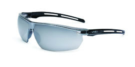 Honeywell Uvex Tirade™ Rimless/Dilectic Black Safety Glasses With SCT-Reflect 50 Uvextra® Anti-Fog Lens