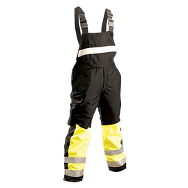 OccuNomix Large Hi-Viz Yellow And Black Polyester Oxford Overalls/Bib Pants