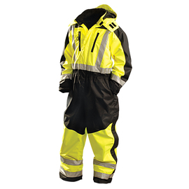 OccuNomix Large Hi-Viz Yellow And Black Polyester/Polyurethane Coveralls