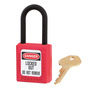 Master Lock® Red Thermoplastic Zenex™ 6 Pin Tumbler Padlock Nylon Shackle