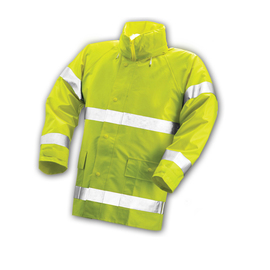 Tingley X-Large Hi-Viz Green And Hi-Viz Yellow 31" Comfort-Brite® 14 mil PVC And Polyester Rain Jacket