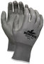 MCR Safety® Medium NXG 13 Gauge Gray Polyurethane Palm And Fingertips Coated Work Gloves With Gray Nylon Liner And Knit Wrist