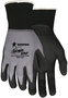 MCR Safety® X-Small Ninja® BNF 15 Gauge Black Nitrile Palm And Fingertip Coated Work Gloves With Black Nylon And Spandex® Liner And Knit Wrist