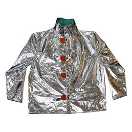 Chicago Protective Apparel Large Gray Aluminized CarbonX® Heat Resistant Jacket