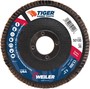 Weiler® Tiger® Ceramic 4 1/2" X 7/8" 36 Grit Type 29 Flap Disc