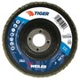 Weiler® Tiger® 4" X 5/8" 60 Grit Type 29 Flap Disc