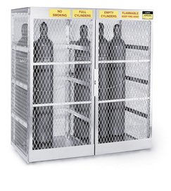 Justrite® 60" W X 65" H X 32" D" Silver Aluminum Storage Locker