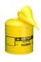 Justrite® 5 Gallon Yellow Galvanized Steel Safety Can