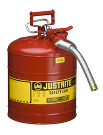 Justrite® 5 Gallon Red AccuFlow™ Galvanized Steel Safety Can