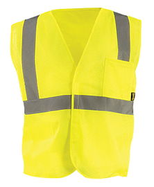 OccuNomix Large Hi-Viz Yellow Polyester/Mesh Vest