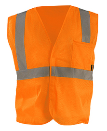 OccuNomix Large Hi-Viz Orange Polyester/Mesh Vest