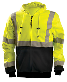 OccuNomix Small Hi-Viz Yellow Polyester/Fleece Sweatshirt