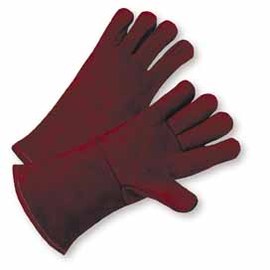 Protective Industrial Products One Size Fits Most 14" Cowhide Cotton Lined Multi-Purpose Welders Gloves