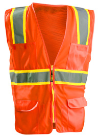 OccuNomix X-Large Hi-Viz Orange Mesh/Polyester Vest