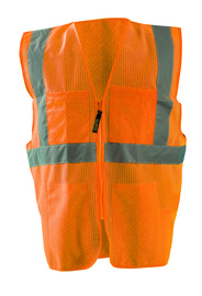 OccuNomix Large - X-Large Hi-Viz Orange Polyester/Mesh Vest