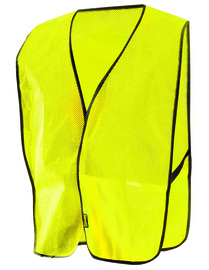 OccuNomix XL Hi-Viz Yellow Value™ Economy Lightweight Polyester Vest With Front Hook And Loop Closure