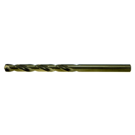 Drillco Series 1100C 1/4" X 6" Bronze Cobalt HSS Aircraft Extension Drill Bit With Straight Shank And 2 3/4" Spiral Flute