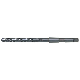 Drillco Series 1400 1 5/16" X 14 1/4" Black Oxide HSS Twist Drill Bit With NO 4 Morse Taper Shank And 8 5/8" Spiral Flute