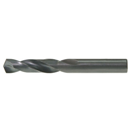 Drillco Nitro Series 300A 1/8" X 1 7/8" Black Oxide HSS Heavy Duty Screw Machine Length Stub Drill Bit With Straight Shank And 7/8" Spiral Flute (12 Per Pack)