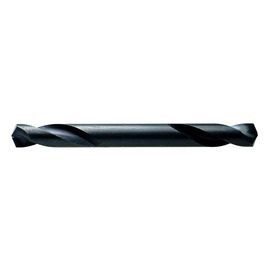 Drillco Series 330 1/8" X 2" Black Oxide HSS Double End Drill Bit With Straight Shank And 1/2" Spiral Flute