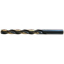 Drillco Nitro Series 400N 9/32" X 4 1/4" Black And Gold Oxide HSS General Purpose Heavy Duty Jobber Length Drill Bit With Straight Shank And 2 15/16" Spiral Flute