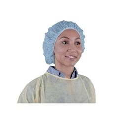 Keystone® 21" Blue Polypropylene Surgical Bouffant Cap