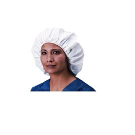 Keystone® 24" White Tyvek® Solid Bouffant Cap