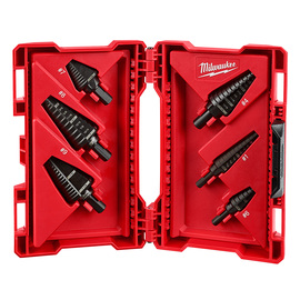 Milwaukee® 1/8" - 1" X 6" X 1/4" - 3/8" 3-Flat Shank Step Drill Bit Set