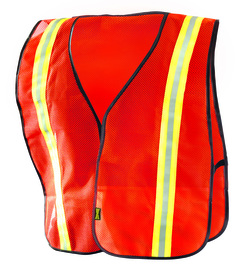 OccuNomix XL Hi-Viz Orange Value™ Economy Lightweight Polyester/Mesh Vest With Front Hook And Loop Closure