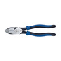 Klein Tools Model 2000 9 1/2" Tool Steel Cross-Hatched Knurled Side Cutting Plier