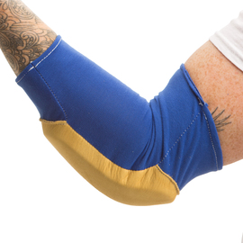 IMPACTO® Small Blue And Tan Polycotton/Lycra Elbow Pad