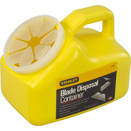 Stanley® 5 1/2" X 8 1/2" X 7" 2 Quart Yellow Plastic Rectangular Blade Disposal Container (For Use With Razor And Utility Blade Disposal)