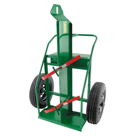 Anthony Welded Products 2 Cylinder Cart With Auto Pneumatic Wheels And Continuous Handle