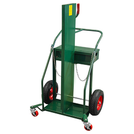 Anthony Welded Products 2 Cylinder Cart With Pneumatic Wheels And Continuous Handle