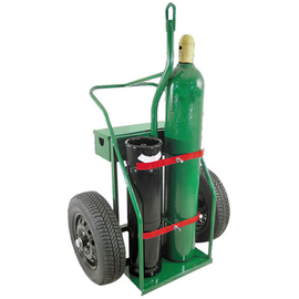 Anthony Welded Products 2 Cylinder Cart With Auto Pneumatic Wheels And Continuous Handle