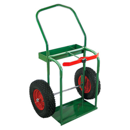 Anthony Welded Products 2 Cylinder Cart With Pneumatic Wheels And Ergonomic Handle