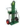 Anthony Welded Products 2 Cylinder Cart With Flat Free Wheels And Continuous Handle