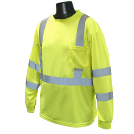 Radians Large Hi-Viz Green RADWEAR® Birdseye™ Max-Dri™ Moisture Wicking Polyester Mesh T-Shirt