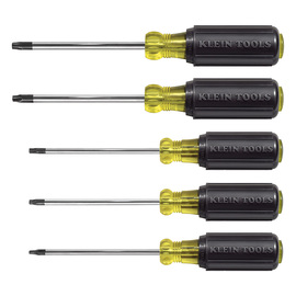 Klein Tools 9" Silver/Yellow/Black Chrome Plated Steel Cushion-Grip/Torx® Screwdriver Set