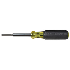 Klein Tools 9 7/64" Silver/Yellow/Black Steel Screwdriver With Rubber Handle