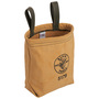 Klein Tools 7 1/2" X 3 1/2" Canvas Water Repellent Tool Pouch With 1/4" Rope And 4 1/2" Belt Loops