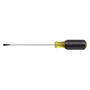 Klein Tools 7 3/4" Silver/Yellow/Black Steel Cushion-Grip Screwdriver With Rubber Handle