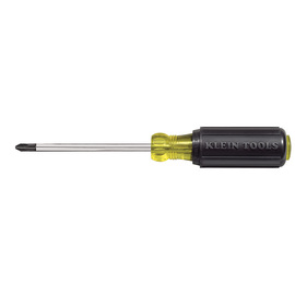 Klein Tools 8 1/4" Silver/Yellow/Black Steel Cushion-Grip Screwdriver