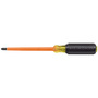 Klein Tools 8 5/16" Silver/Yellow/Black Induction Hardened Steel Screwdriver With High-Dielectric Plastic Handle